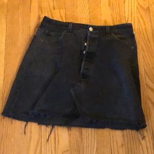 Re/Done Levi’s Black Denim Mini Skirt 30
